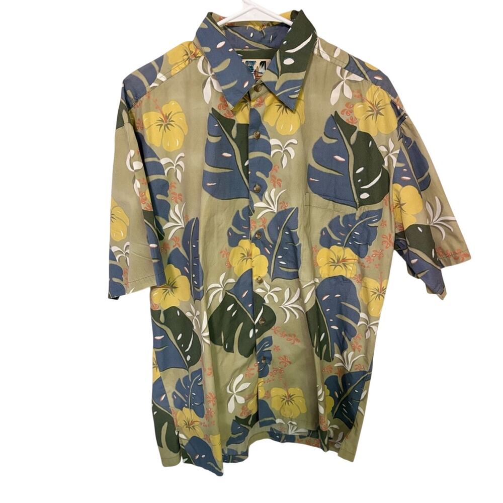 Vintage Kahala John Severson Collection Hawaiian Button Down Made Hawaii Floral
